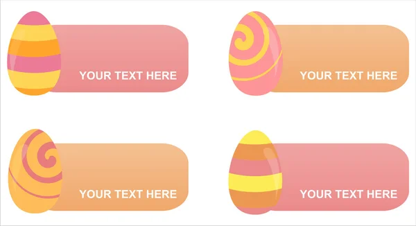 Színes húsvéti tojások keretek — Stock Vector