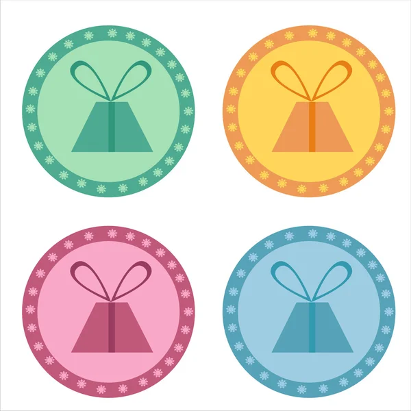Gifts stickers — Stock Vector