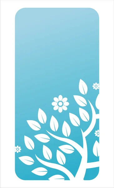 Blauwe bloemen banners — Stockvector