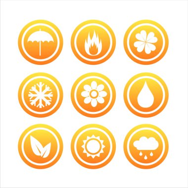 Orange nature signs clipart