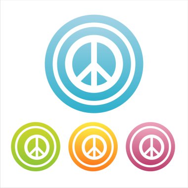 Colorful peace signs clipart