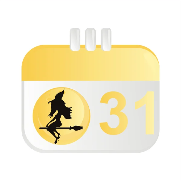 Halloween ikonę kalendarza — Wektor stockowy