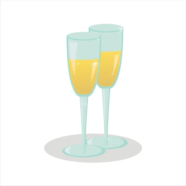 Champagne illustratie — Stockvector