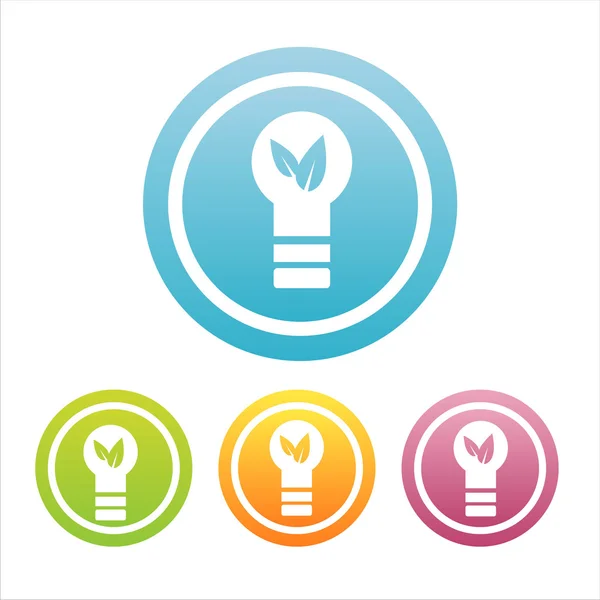 Panneaux colorés de lampe écologique — Image vectorielle