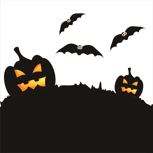 Halloween táj — Stock Vector