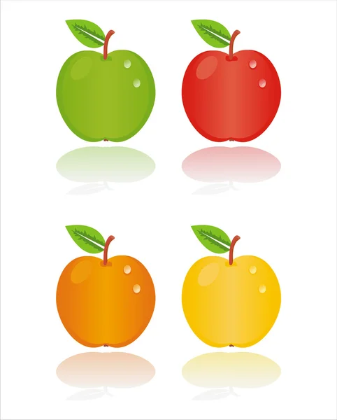 Colorful apples — Stock Vector