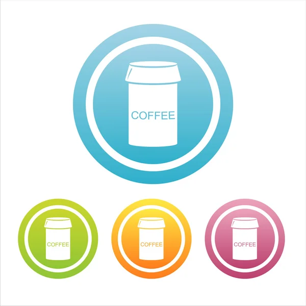 Sinais de café coloridos — Vetor de Stock