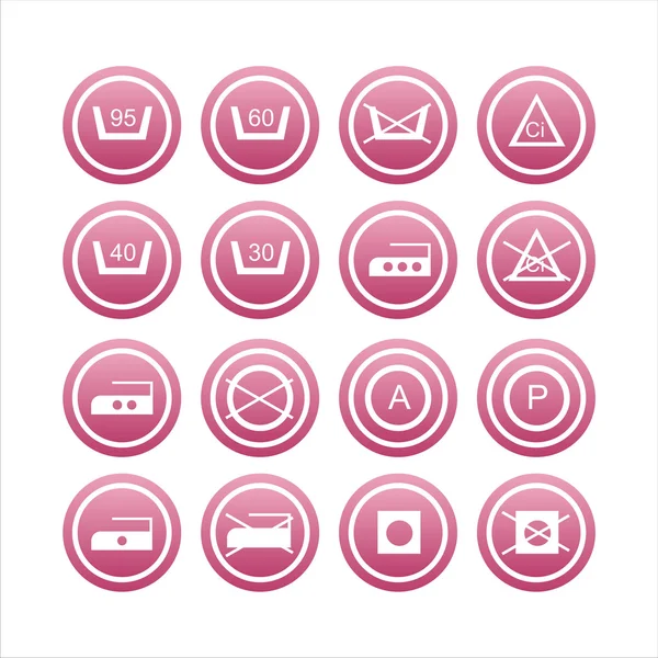 Panneaux de lavage rose — Image vectorielle