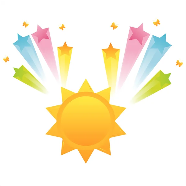 Slunce s star splash — Stockový vektor