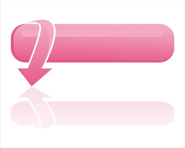 矢印の付いたピンク バナー — ストックベクタ