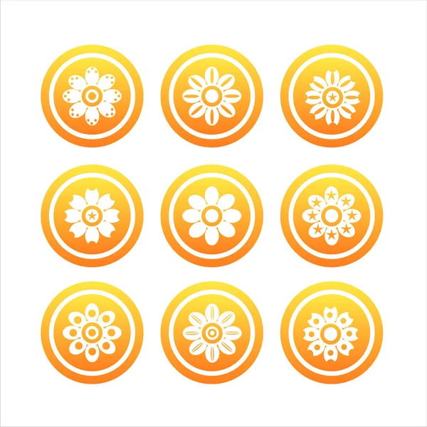 Portakal çiçeği işaretleri — Stok Vektör