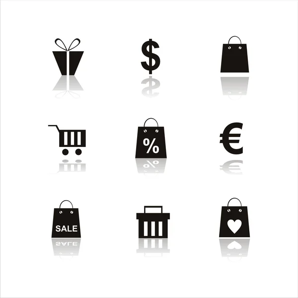 Iconos de compras Ilustración De Stock