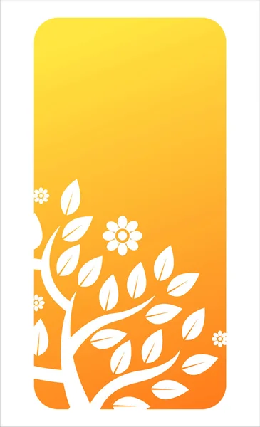 Orange floral banner — Stock Vector