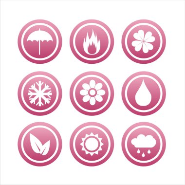 Pink nature signs clipart