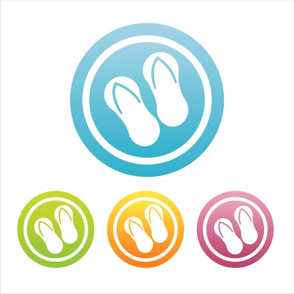 Colorati segni pantofola — Vettoriale Stock