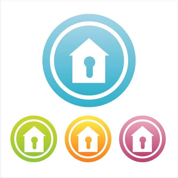 Segni di casa colorata — Vettoriale Stock