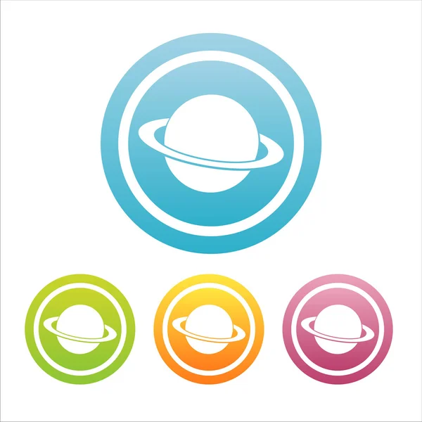 Colorful planet signs — Stock Vector