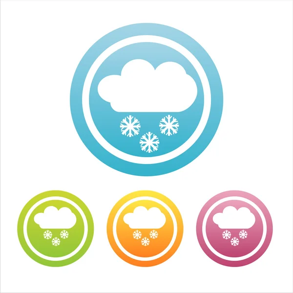 Colorful snow signs — Stock Vector