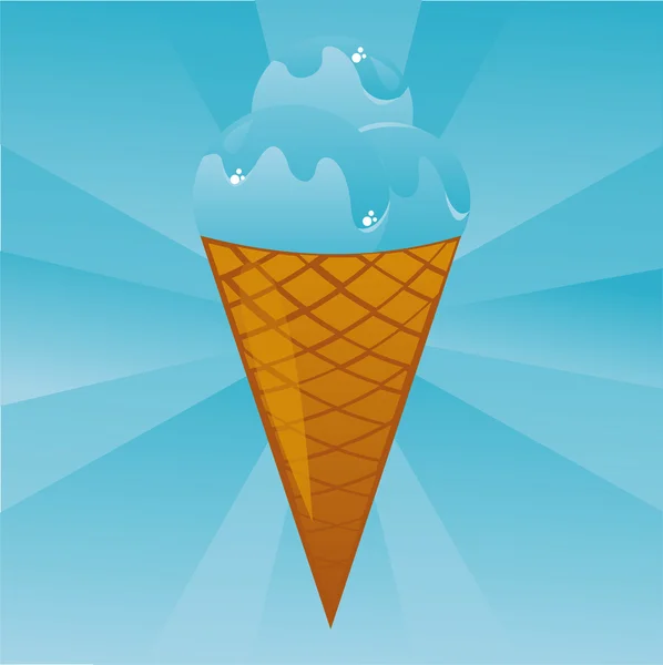 Fondo de helado azul — Vector de stock