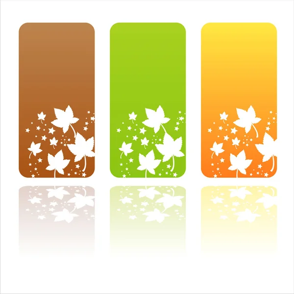Bannières d'automne colorées — Image vectorielle