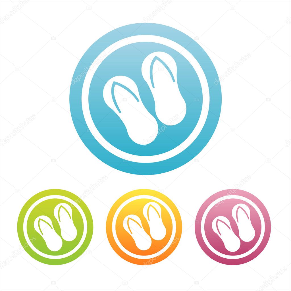 Colorful slipper signs