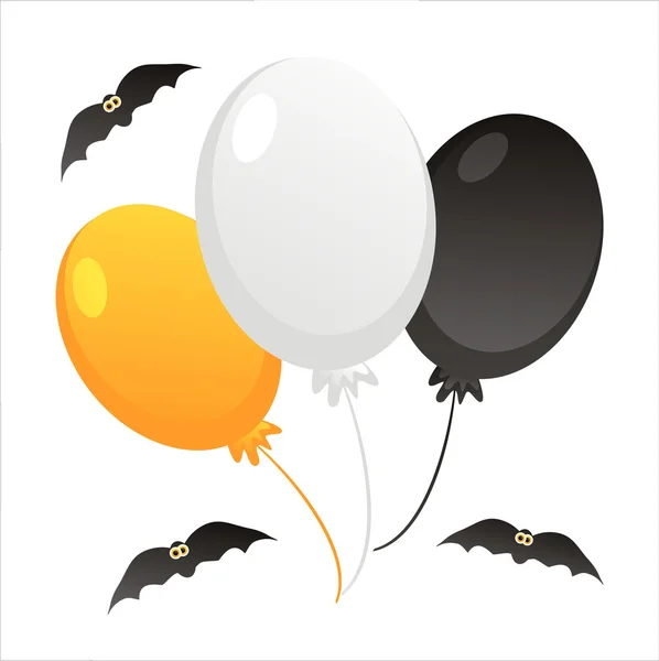 Halloween farbige Luftballons — Stockvektor