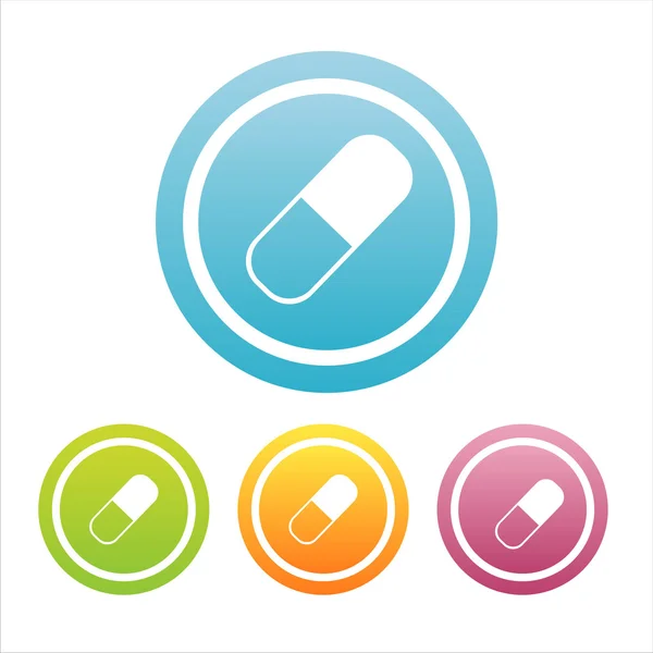 Signes de pilule colorés — Image vectorielle