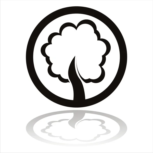 黑树标志 — 图库矢量图片