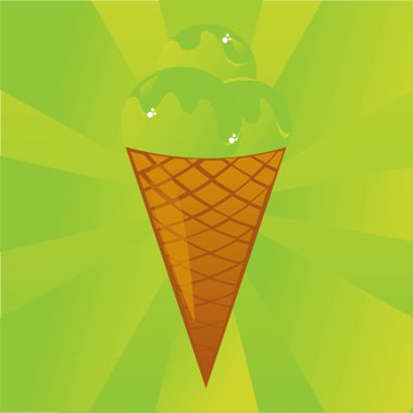 Green ice-cream background