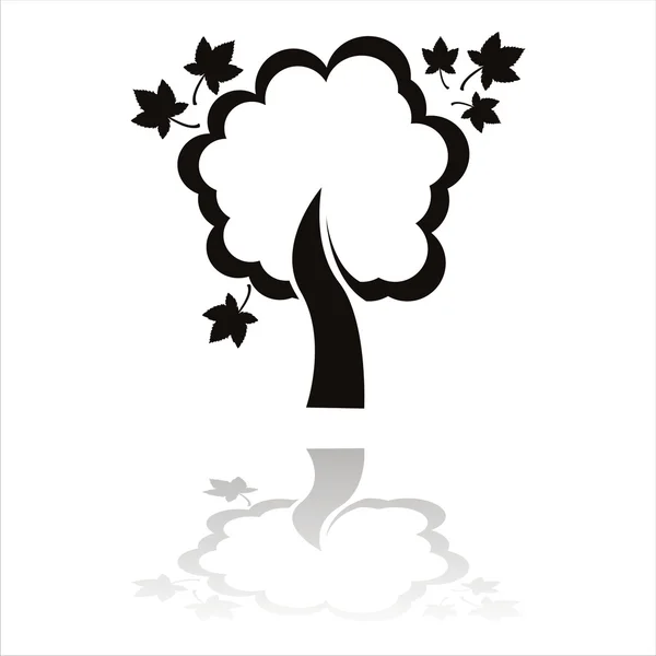 Podzimní strom ikona — Stockový vektor