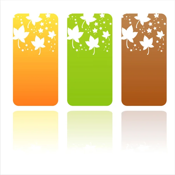 Bannières d'automne colorées — Image vectorielle