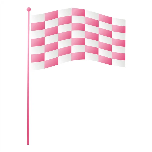Pink flag icon — Stock Vector