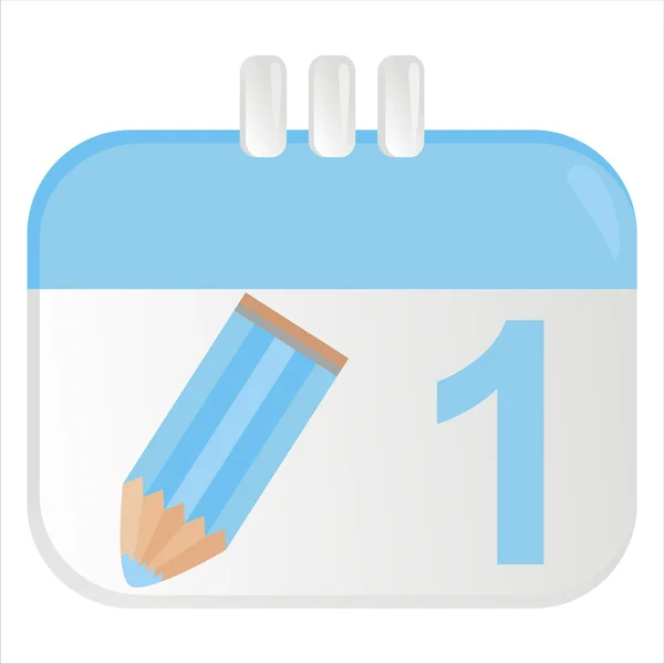 Icono del calendario escolar — Vector de stock