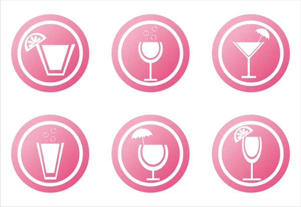 Розовые коктейли — стоковый вектор