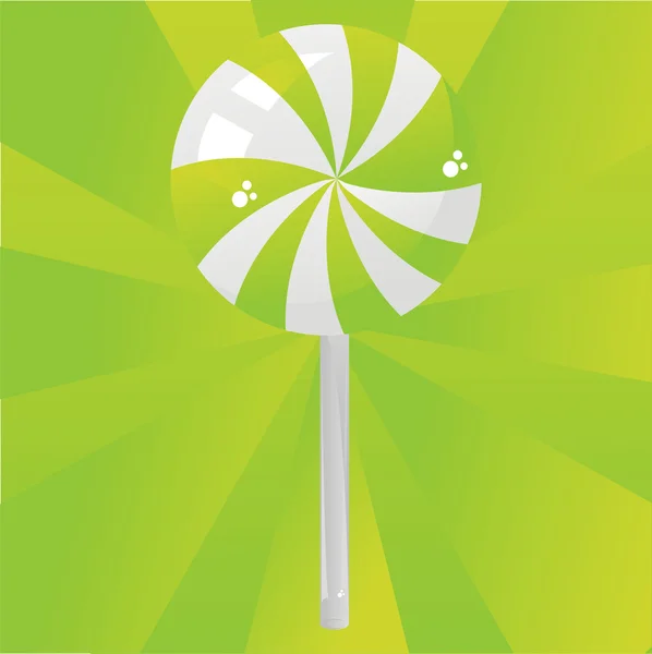 Green lollipop background — Stock Vector