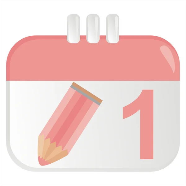 Icono del calendario escolar — Vector de stock