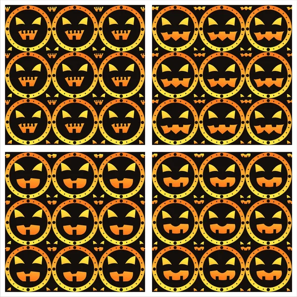 Scary halloween patterns — Stock Vector