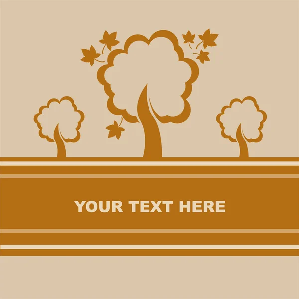 Карточка осенних деревьев — стоковый вектор