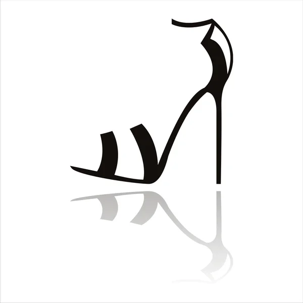 Silhouette scarpe nere — Vettoriale Stock