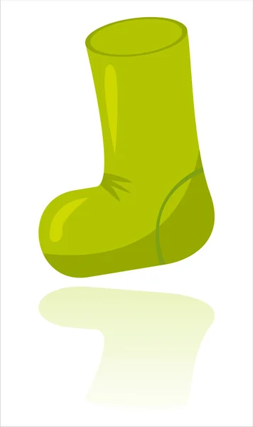 Χαριτωμένο πράσινο κάλτσα — Διανυσματικό Αρχείο