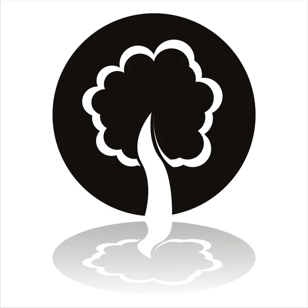 黒い木の記号 — ストックベクタ