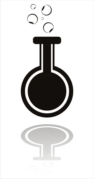 黑色化工瓶图标 — 图库矢量图片