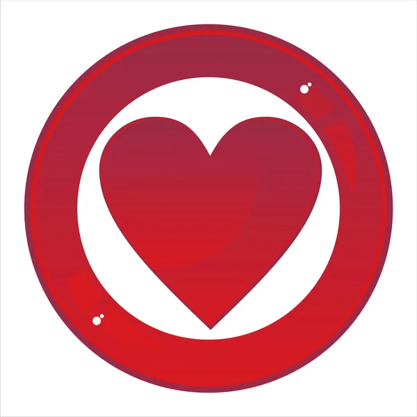 Casino işareti kalp ile — Stok Vektör