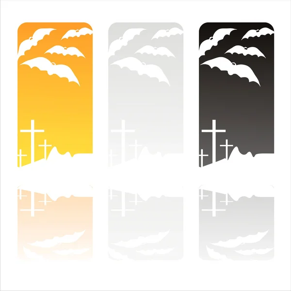 Scary halloween banners — Stock Vector