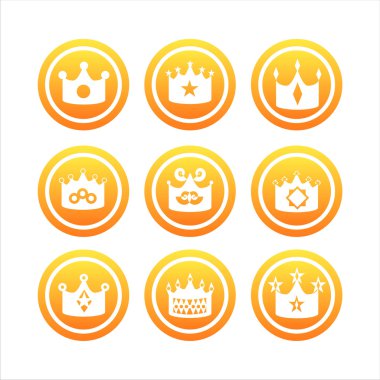 Orange crown signs clipart