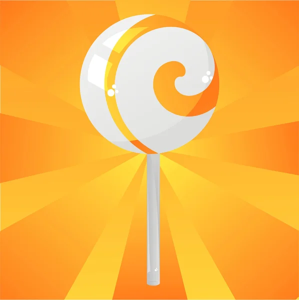 Lollipop pomarańczowy tło — Wektor stockowy