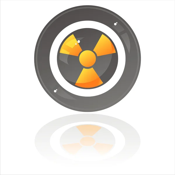 Glanzende nucleaire sign — Stockvector