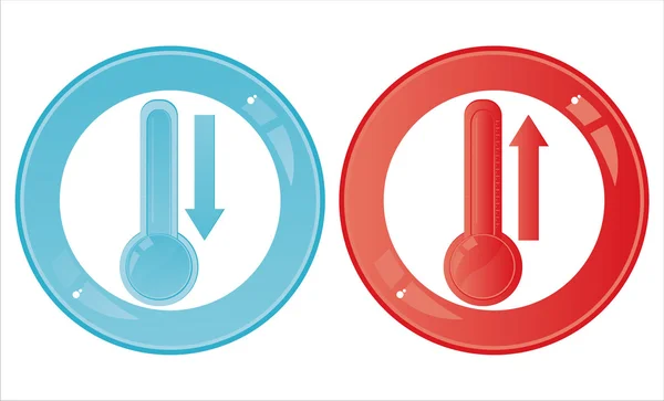 stock vector Glossy thermometers signs