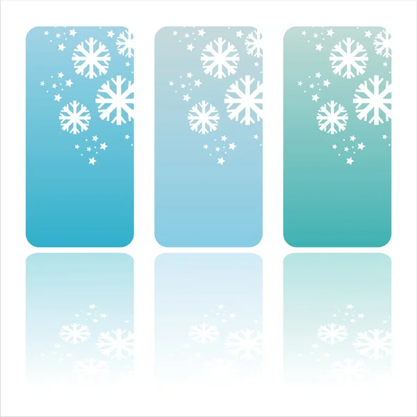 Bannières hivernales brillantes — Image vectorielle