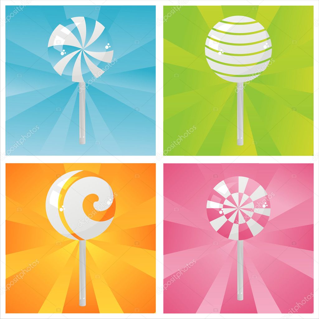 Colorful lollipops backgrounds